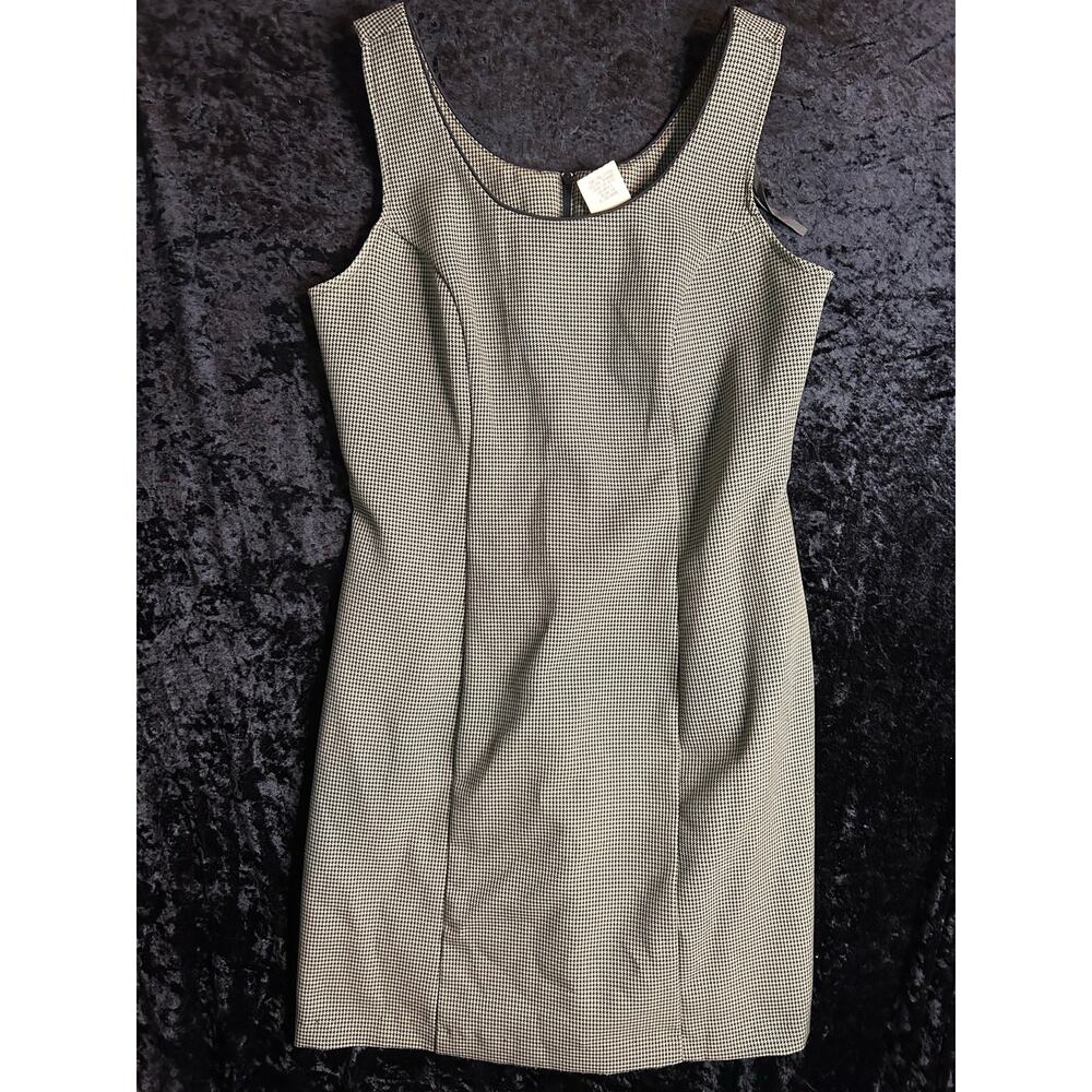 Jumper Dress Women's 7/8 Houndstooth Grunge 90s Y2K